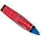 Pen Body, with Blue Tip, Black Ends, Silver Spider Web Print