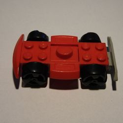Vehicle Base 4 x 6 Racer Base with Black Wheels