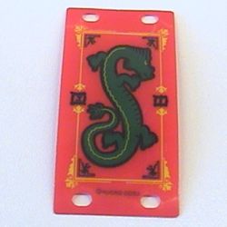 Flag 4 x 8 with Green Oriental Dragon Print