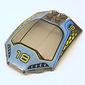 Windscreen 8 x 6 x 2 Curved with 18 and Blue / Yellow Racing Print