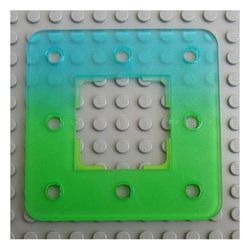 Clikits Frame, Square 3 x 3 with 8 Holes, Marbled Bright Green Pattern
