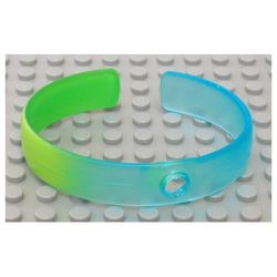 Clikits Bracelet, Bangle with Hole, Marbled Bright Green Pattern
