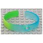 Clikits Bracelet, Bangle with Hole, Marbled Bright Green Pattern