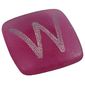 Clikits Icon, Square 2 x 2 Small with Pin and Silver 'W' Print