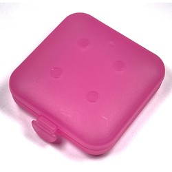 Clikits Container Box, Square with 2 x 2 Holes Arrangement - Hinged