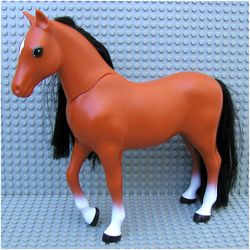 Scala, Animal, Horse with White Diamond and Black Mane Print