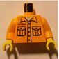 Torso Prison Shirt with 2 Pockets, '50380' Print, Medium Orange Arms, Yellow Hands