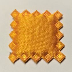 Belville, Pillow 4 x 4 with Border of Diagonally Embossed Squares