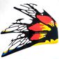 Wingtip, Left, Toruk, Red and Yellow Scales, Black and Blue Trim Print