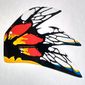 Wingtip, Right, Toruk, Red and Yellow Scales, Black and Blue Trim Print