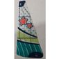Sail, Triangular, Small, 2 Corner Holes, Dark Turquoise and Yellowish-Green Panels, Coral Stars Print
