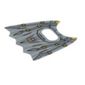 Wings, Collapsed, Scalloped 5 Points, with Black and Gold Print
