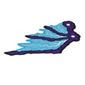 Wing, with Dark Purple Bony Spines and Light Aqua Electric Veins Print