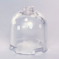 Brick Round 2 x 2 x 1 2/3 Dome Top, Hollow Stud with White Spots (Snow) print