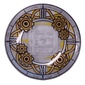 Dish 6 x 6 Inverted (Radar) with Solid Studs with Clock, Light Bluish Grey Beams, Gold Gears print