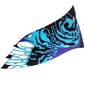 Wing, Right, Banshee, Large, Black and Dark Azure Scales, Dark Purple Trim Print