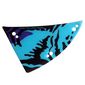 Wing, Left, Banshee, Small, Black and Dark Azure Scales, Dark Purple Trim Print