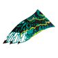 Wing, Left, Banshee, Large, Black and Dark Turquoise Scales, Yellow Trim Print