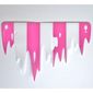 Sail, Tattered, Large, with Pink and White Stripes Print