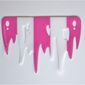 Sail, Tattered, Small, with Pink and White Stripes Print