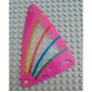 Sail, Windsurfer, 9 x 15 Triangle, with Dark Pink Border and Green, Blue, Red and Yellow Stripes Print