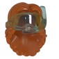 Hair Long with Diving Mask Trans-Light Blue Pattern