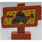 Duplo Sign, Wood Grain with Two Gifts / Presents, Party Hat, and Arrow Print
