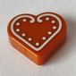 Tile 1 x 1 Heart with Cookie, White Icing print