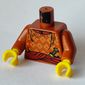Torso Robe with Yellow Spots, Sash, Knife, Collar Print, Dark Orange Arms, Yellow Hands