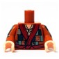 Torso Patchwork Coat with Dark Tan Undershirt Print (Bilbo Baggins), Dark Orange Arms, Light Nougat Hands