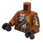 Torso, Coat, Dark Brown Strap with Bottles, Gold Decorations, White Shirt with Ruffles, Black Belt print, Dark Orange Arms, Dark Brown Hands
