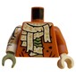 Torso, Odd Arms and Hands, Tan Bandages, Olive Green Scaled Chest print, Left Dark Orange Arm, Tan Hand, Right Tan Arm and Olive Green Hand