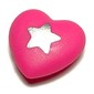 Clikits Icon, Heart 2 x 2 Small with Pin [Frosted] Silver Star Center Print