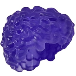 LEGO part 5108 Hair Short Curly, Flattened in Transparent Bright Bluish Violet/ Trans-Purple