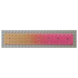 Clikits Ruler, 6 inch / 16 cm, 7 Holes, Marbled Dark Pink Pattern