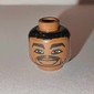 Minifig Head NBA Chris Webber, Black Hair, Thick Eyebrows, Beard Print