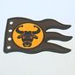 Flag 8 x 5 Wave with Black Border and Black Bull's Head Print
