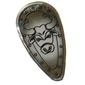 Shield Ovoid with Black Bulls Head Outline Print