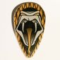 Shield Ovoid with Open Mouth Snake Print