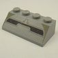 Slope 45° 2 x 4 with Dark Gray and Black Lines Print