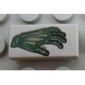Tile 1 x 2 with Spooky Green Hand Print