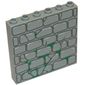 Brick 1 x 6 x 5 with Stone and Moss Print
