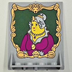 Door 2 x 5 x 5 Swivel, Bracket Base with HP Portrait of Fat Lady Print [4079 / 4722]