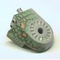 Animal Body Part, Dinosaur Body Quarter with Pin Holes, Dark Gray, Sand Green, Medium Orange, and Dark Green Spotted Print