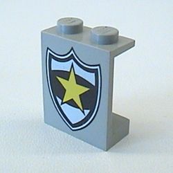 Panel 1 x 2 x 2 with Yellow Star Police Badge Print [2234]