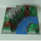 Baseplate Raised 32 x 32 Canyon with Brown and Green Mountain and River Rapids Print