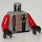 Torso UFO Black Stripes and 4 Pips Print, Red Arms, Black Hands