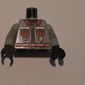 Torso Fire Shirt with 2 Red Pockets and Red Belt Print, Light Gray Arms, Black Hands