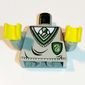 Torso Hogwarts Uniform Sweater with Slytherin Crest Print, Light Gray Arms, Yellow Hands