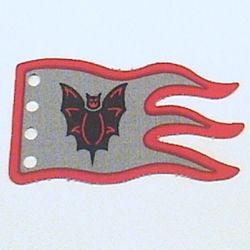 Flag 8 x 5 Wave with Red Border and Bat Print